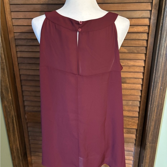 London Times Red Ruffled Tank Top - Picture 3 of 4